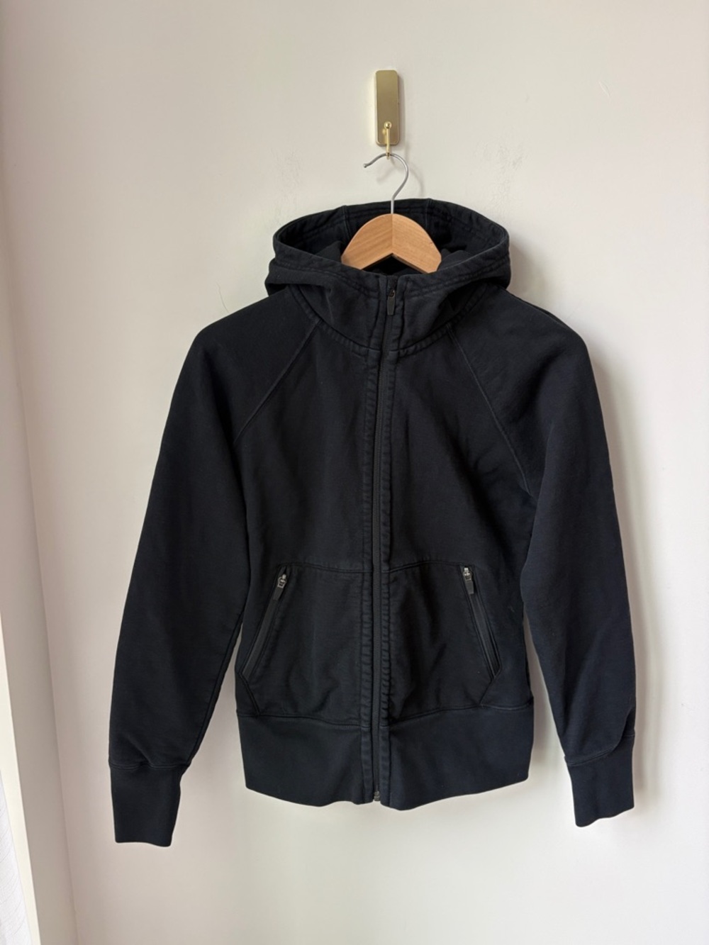 American Giant Storm Full Zip Hoodie Black Heavyweight Water Repellent Size S